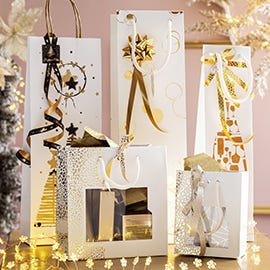 Coffrets et sacs bouteilles de Noël