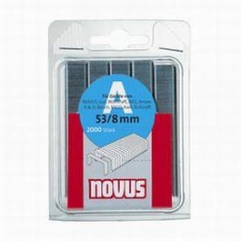 Grapas Novus para clavadora 53 4 mm cromadas - 2000 unidades Grapas Novus para clavadora 53 4 mm cromadas - 2000 unidades