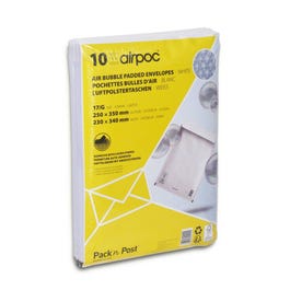 Sobres burbuja autoadhesivo 24x33 cm blanco - 10 unidades Sobres burbuja autoadhesivo 24x33 cm blanco - 10 unidades