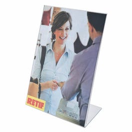 Porta cartel inclinado A5 15x21 cm transparente - 5 unidades Porta cartel inclinado A5 15x21 cm transparente - 5 unidades