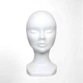 Cabeza mujer expositora 52x30 cm blanca Cabeza mujer expositora 52x30 cm blanca