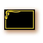 Etiquetas pizarra 6x4 cm negras/amarillas - 50 unidades