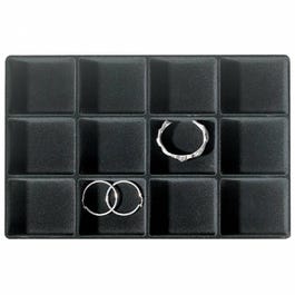 Expositor 12 compartimentos flocado 36x23x2 cm negro Expositor 12 compartimentos flocado 36x23x2 cm negro