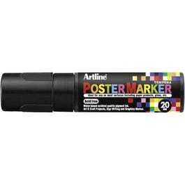 Rotulador témpera borrable 20 mm negro Rotulador témpera borrable 20 mm negro