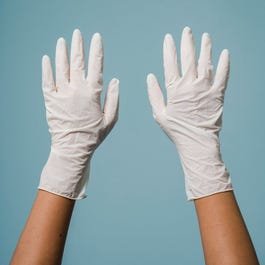 Guantes de vinilo talla G blancos - 100 unidades Guantes de vinilo talla G blancos - 100 unidades