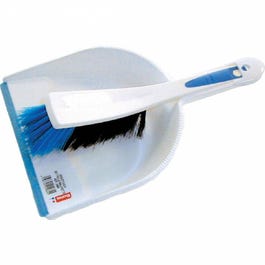 Cepillo + recogedor 35 cm blanco/azul Cepillo + recogedor 35 cm blanco/azul