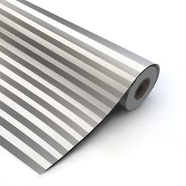 Papel de regalo Barras 62 cm blanco/plata - 90 metros +/- Papel de regalo Barras 62 cm blanco/plata - 90 metros +/-