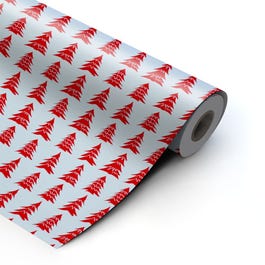 Papel de regalo Pinos 62 cm rojo/plata - 90 m +/- Papel de regalo Pinos 62 cm rojo/plata - 90 m +/-