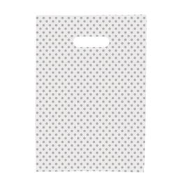 Bolsa de plástico topo asa troquelada 40x50 cm plata/blanca - 100 unidades Bolsa de plástico topo asa troquelada 40x50 cm plata/blanca - 100 unidades