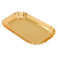 Mini plato rectangular cartón oro 9,5x5 cm - 100 unidades