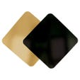 Cartón cuadrado dorado / negro 20x20 cm - 50 unidades