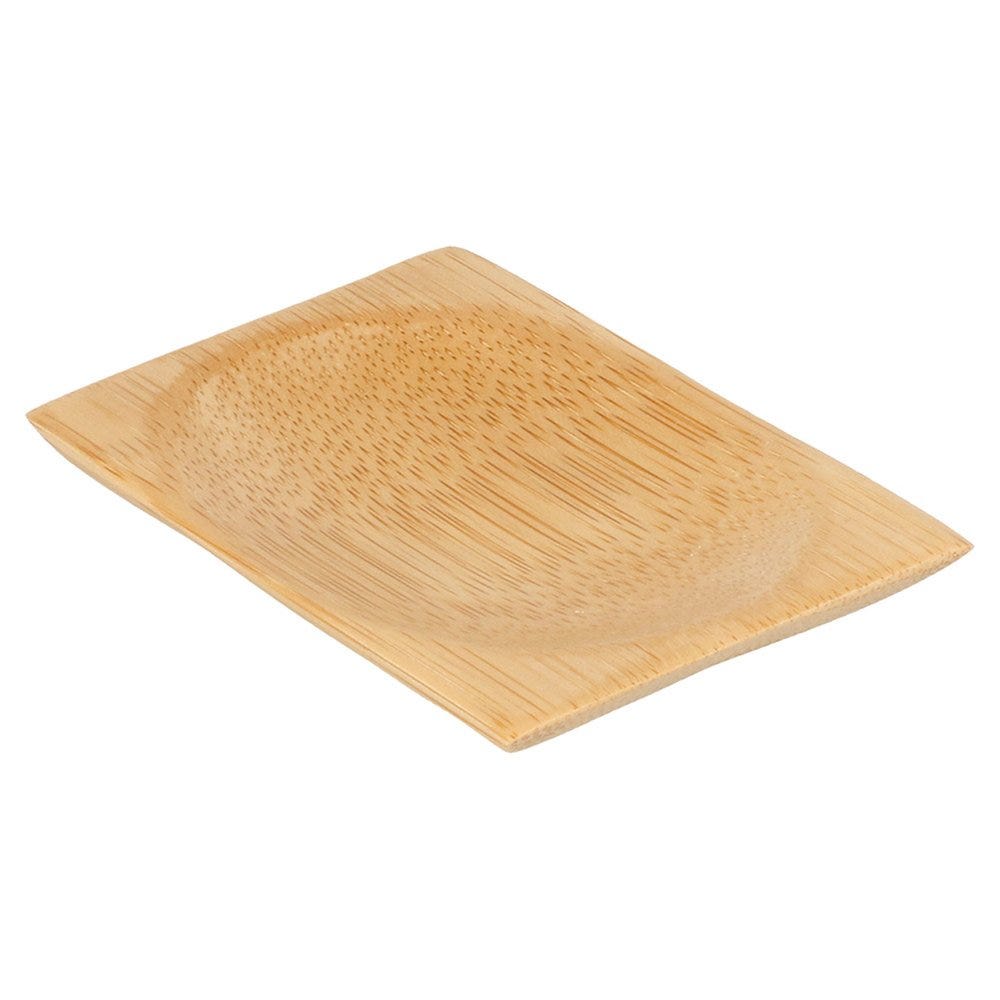 Mini plato rectangular de bamb 6x8 cm 50 unidades RETIF