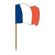 Pincho bandera Francia madera  4x3/6,5 cm - 144 unidades