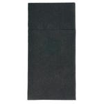Servilleta-estuche para cubiertos no tejido negro 40x40 cm - 700 unidades