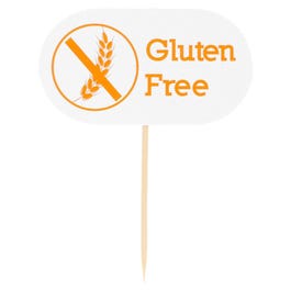 Pizarra con pincho Gluten free cartón 8 cm - 100 unidades Pizarra con pincho Gluten free cartón 8 cm - 100 unidades