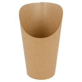 Vaso para patatas fritas cartón Kraft 480cc diámetro 8.5x13.5 cm - 50 unidades Vaso para patatas fritas cartón Kraft 480cc diámetro 8.5x13.5 cm - 50 unidades