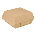 Caja para hamburguesa 13x12,5x6,2 cm marrón - 50 unidades