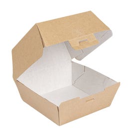 Caja para hamburguesa 14x12,5x9 cm marrón - 50 unidades Caja para hamburguesa 14x12,5x9 cm marrón - 50 unidades