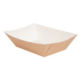 Bandeja cartón 1440 gramos 8,5x13,7x6,2 cm marrón/blanca - 150 unidades Bandeja cartón 1440 gramos 8,5x13,7x6,2 cm marrón/blanca - 150 unidades