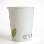 Vaso bebidas calientes 24 cl 8x10 cm blanco/verde - 50 unidades