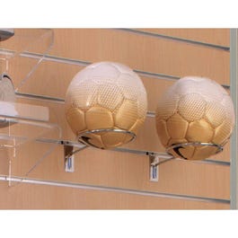 Soporte balones lama 14x26,5x8 cm cromado Soporte balones lama 14x26,5x8 cm cromado