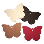 Etiquetas perforadas mariposa 6,5x4,5 cm rojas - 100 unidades