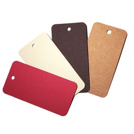 Etiquetas perforadas rectangulares 4x8 cm kraft - 100 unidades Etiquetas perforadas rectangulares 4x8 cm kraft - 100 unidades