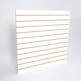 Panel de lamas MDF R10 120x120x1,8 cm blanco Panel de lamas MDF R10 120x120x1,8 cm blanco