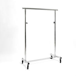 Perchero con ruedas plegable regulable 100x50x118/190 cm cromado Perchero con ruedas plegable regulable 100x50x118/190 cm cromado