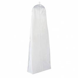 Funda para ropa con cremallera 66x24x183 cm blanca Funda para ropa con cremallera 66x24x183 cm blanca