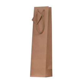 Bolsa 1 botella 9,2x8,8x38 cm marrón - 10 unidades Bolsa 1 botella 9,2x8,8x38 cm marrón - 10 unidades