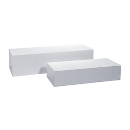 Set pódium 100X45X30/75X40X20 cm blanco - 2 unidades Set pódium 100X45X30/75X40X20 cm blanco - 2 unidades