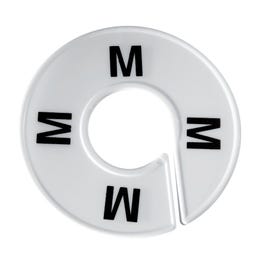 Marca talla circular M Ø11 cm blanco/negro - 10 unidades Marca talla circular M Ø11 cm blanco/negro - 10 unidades