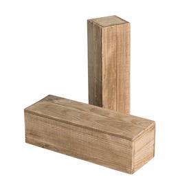 Columnas Westside 9,5x14,2x36 y 7,8x12x34 cm madera envejecida - 2 unidades Columnas Westside 9,5x14,2x36 y 7,8x12x34 cm madera envejecida - 2 unidades