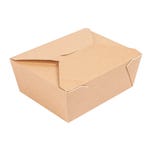 Caja para comida con cierre 1350 ml 15,2x12,1x6,5 cm marrón- 50 unidades