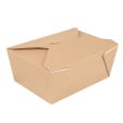 Caja para comida con cierre 2880 ml 19,6x14x9 cm marrón - 50 unidades
