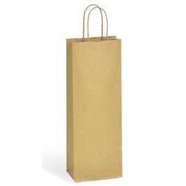 Bolsas 1 botella 14X8X39 cm marrones - 50 unidades Bolsas 1 botella 14X8X39 cm marrones - 50 unidades