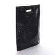 Bolsa de plástico flor asa troquelada 40x5/5x50 cm negro/oro - 200 unidades