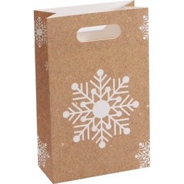 Bolsa de papel asa troquelada Copo 19x9x30 cm blanca/marrón - 12 unidades Bolsa de papel asa troquelada Copo 19x9x30 cm blanca/marrón - 12 unidades