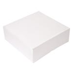 Caja pastelería con tapa 30x30x8 cm blanca - 100 unidades