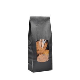 Bolsa de papel con ventana 250ml 9x5x20,5 cm negra - 100 unidades Bolsa de papel con ventana 250ml 9x5x20,5 cm negra - 100 unidades