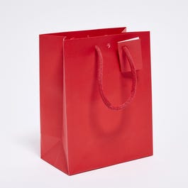 Bolsa de lujo asa cordón 18x10x22,7 cm roja - 10 unidades Bolsa de lujo asa cordón 18x10x22,7 cm roja - 10 unidades