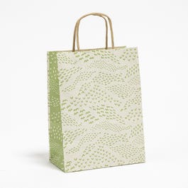 Bolsa de papel asa rizada Toscana 16x8x21 cm marrón/verde - 25 unidades Bolsa de papel asa rizada Toscana 16x8x21 cm marrón/verde - 25 unidades