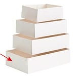 Caja pastelería sin tapa cartón 18x12x5 cm blanca - 100 unidades