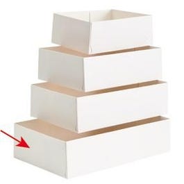 Caja pastelería sin tapa cartón 20x13x5 cm blanca - 100 unidades Caja pastelería sin tapa cartón 20x13x5 cm blanca - 100 unidades