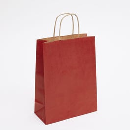 Bolsas de papel asa rizada 22x10x31 cm rojas - 50 unidades Bolsas de papel asa rizada 22x10x31 cm rojas - 50 unidades