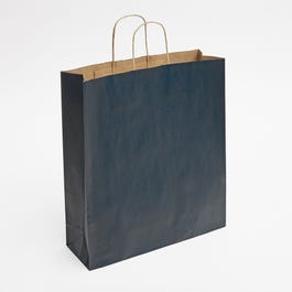Bolsas de papel asa rizada 35x14x36 cm azul oscuro - 50 unidades Bolsas de papel asa rizada 35x14x36 cm azul oscuro - 50 unidades