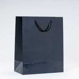 Bolsas asa algodón 26x13x32 cm negro brillo - 12 unidades Bolsas asa algodón 26x13x32 cm negro brillo - 12 unidades