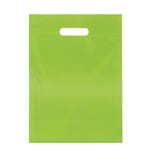Bolsa de plástico asa troquelada 30x40 cm verde - 100 unidades