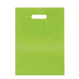 Bolsa de plástico asa troquelada 30x40 cm verde - 100 unidades Bolsa de plástico asa troquelada 30x40 cm verde - 100 unidades